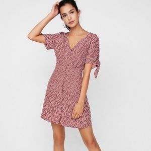 Express Mauve Polka Dot Dress